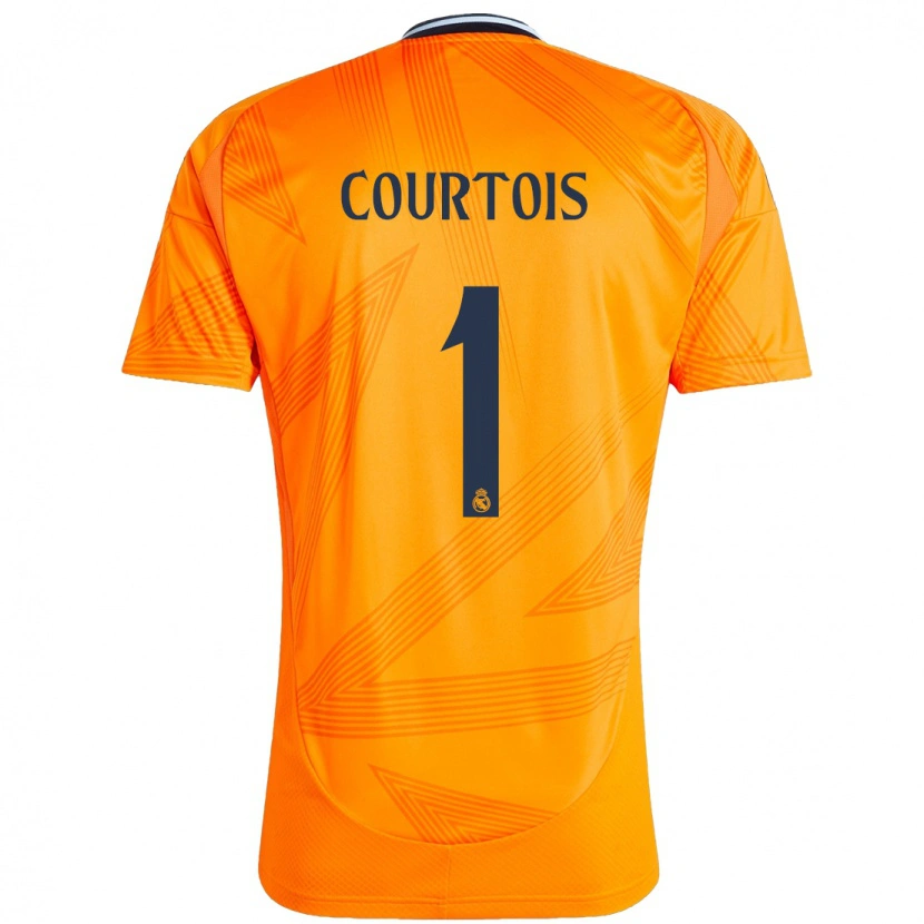 Danxen Enfant Maillot Thibaut Courtois #1 Orange Tenues Extérieur 2024/25 T-Shirt