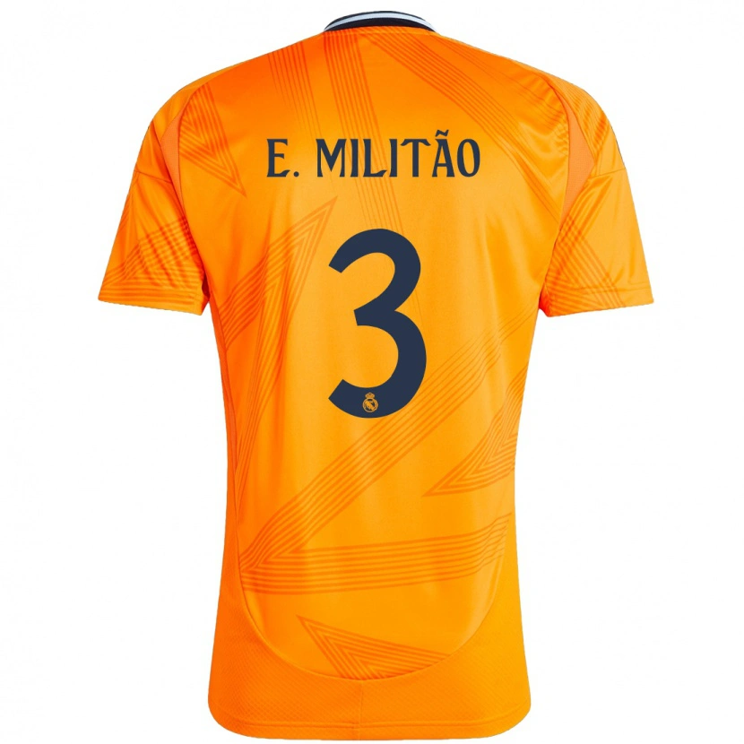 Danxen Enfant Maillot Éder Militão #3 Orange Tenues Extérieur 2024/25 T-Shirt