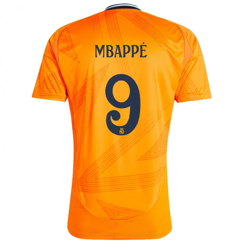 Danxen Enfant Maillot Kylian Mbappé #9 Orange Tenues Extérieur 2024/25 T-Shirt