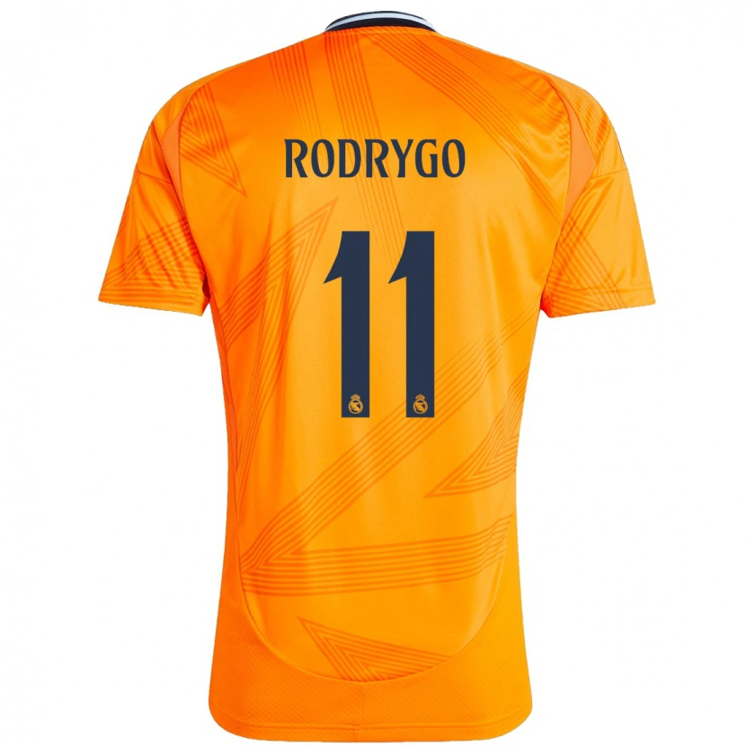 Danxen Enfant Maillot Rodrygo #11 Orange Tenues Extérieur 2024/25 T-Shirt