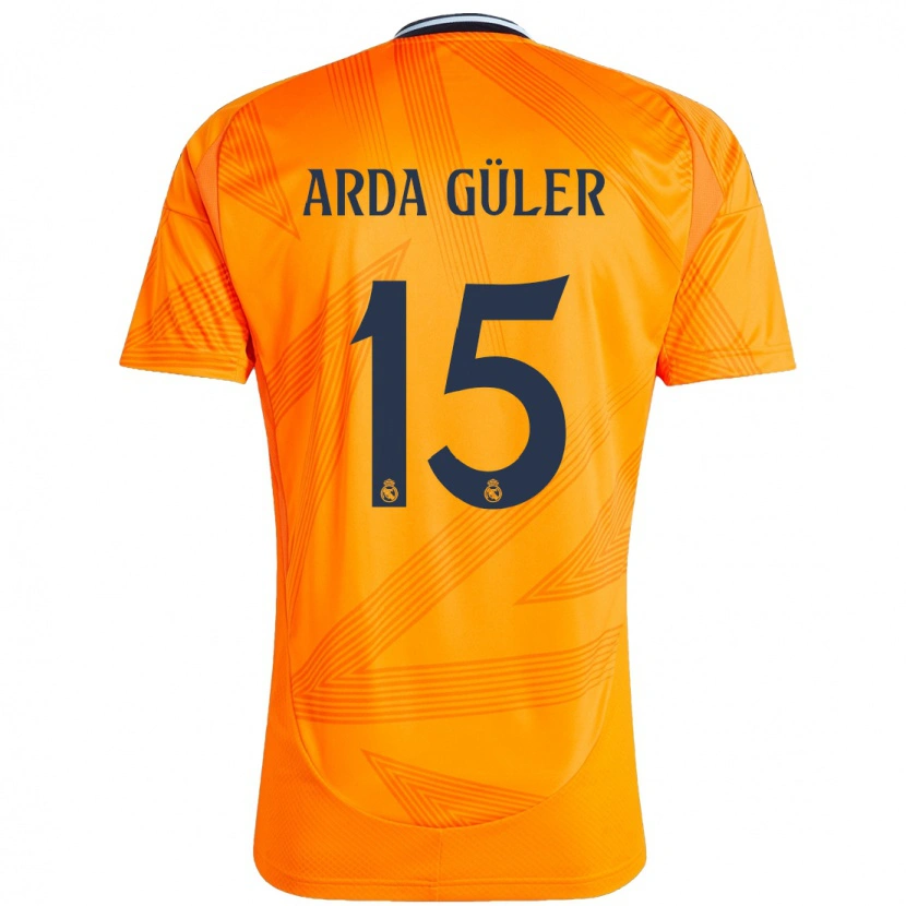 Danxen Enfant Maillot Arda Güler #15 Orange Tenues Extérieur 2024/25 T-Shirt