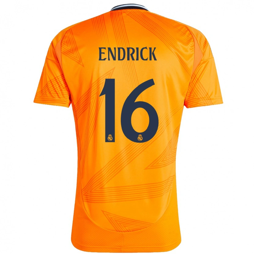 Danxen Enfant Maillot Endrick #16 Orange Tenues Extérieur 2024/25 T-Shirt