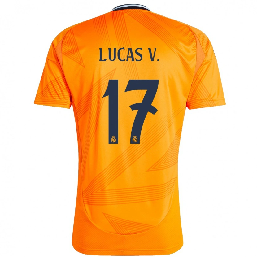 Danxen Enfant Maillot Lucas Vázquez #17 Orange Tenues Extérieur 2024/25 T-Shirt