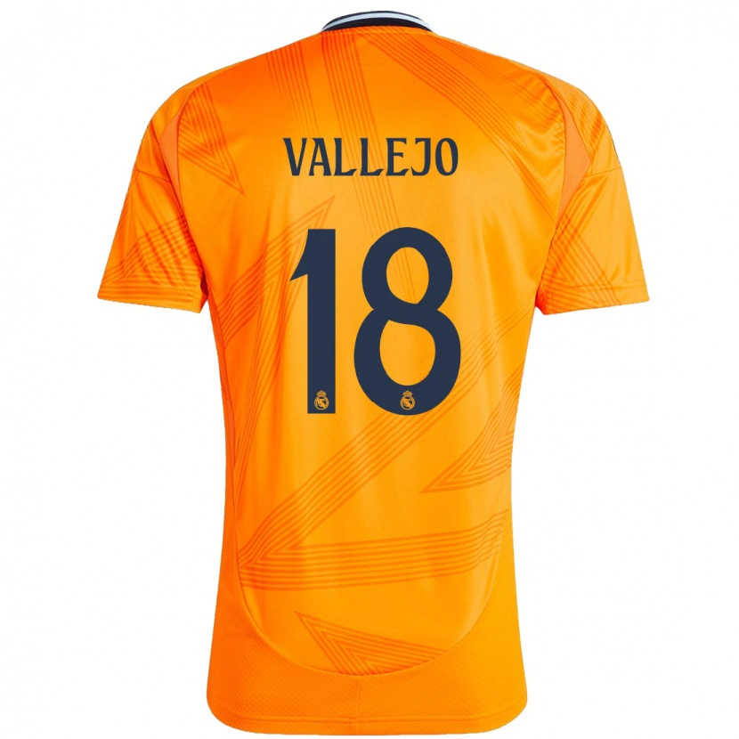 Danxen Enfant Maillot Jesús Vallejo #18 Orange Tenues Extérieur 2024/25 T-Shirt