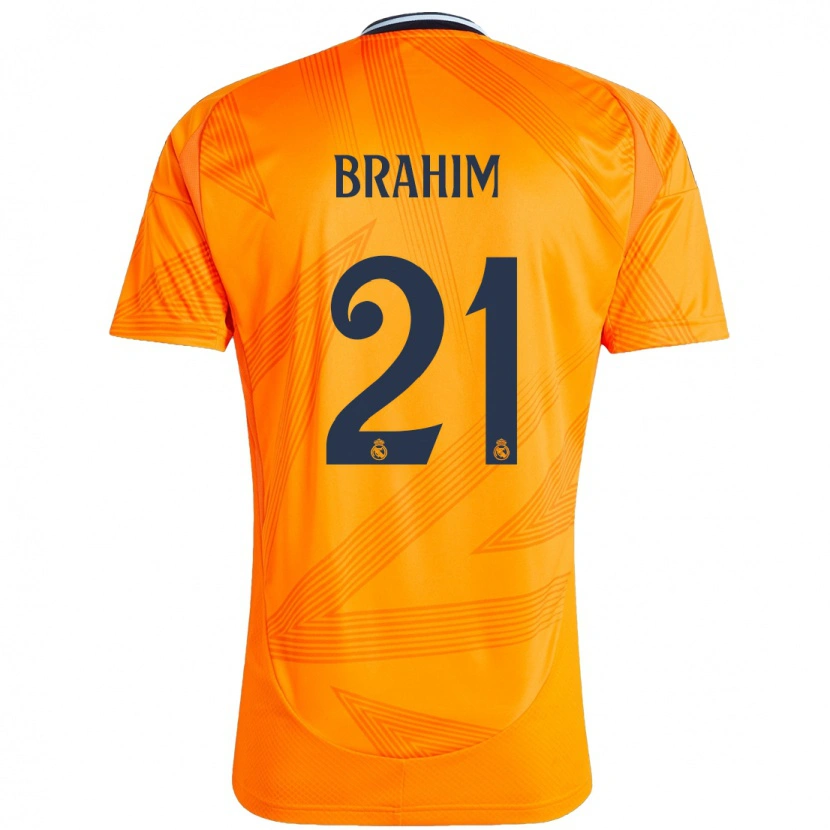 Danxen Enfant Maillot Brahim Díaz #21 Orange Tenues Extérieur 2024/25 T-Shirt