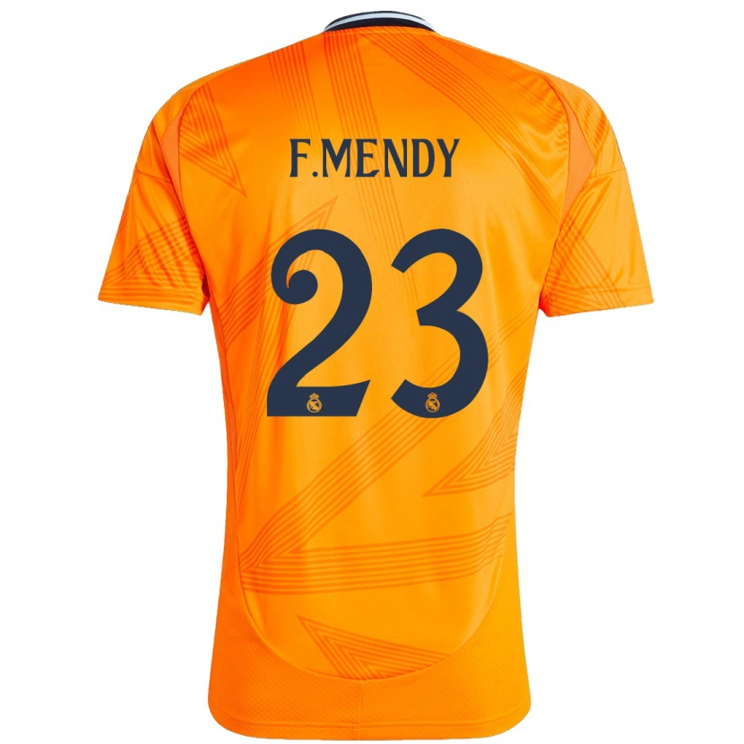 Danxen Enfant Maillot Ferland Mendy #23 Orange Tenues Extérieur 2024/25 T-Shirt