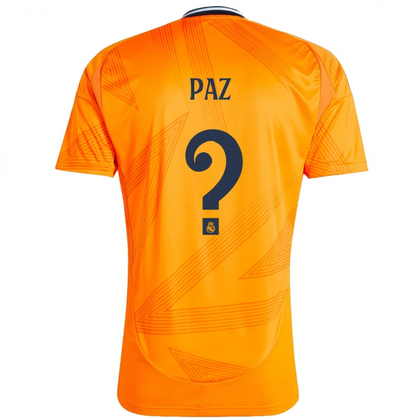 Danxen Enfant Maillot Nico Paz #0 Orange Tenues Extérieur 2024/25 T-Shirt