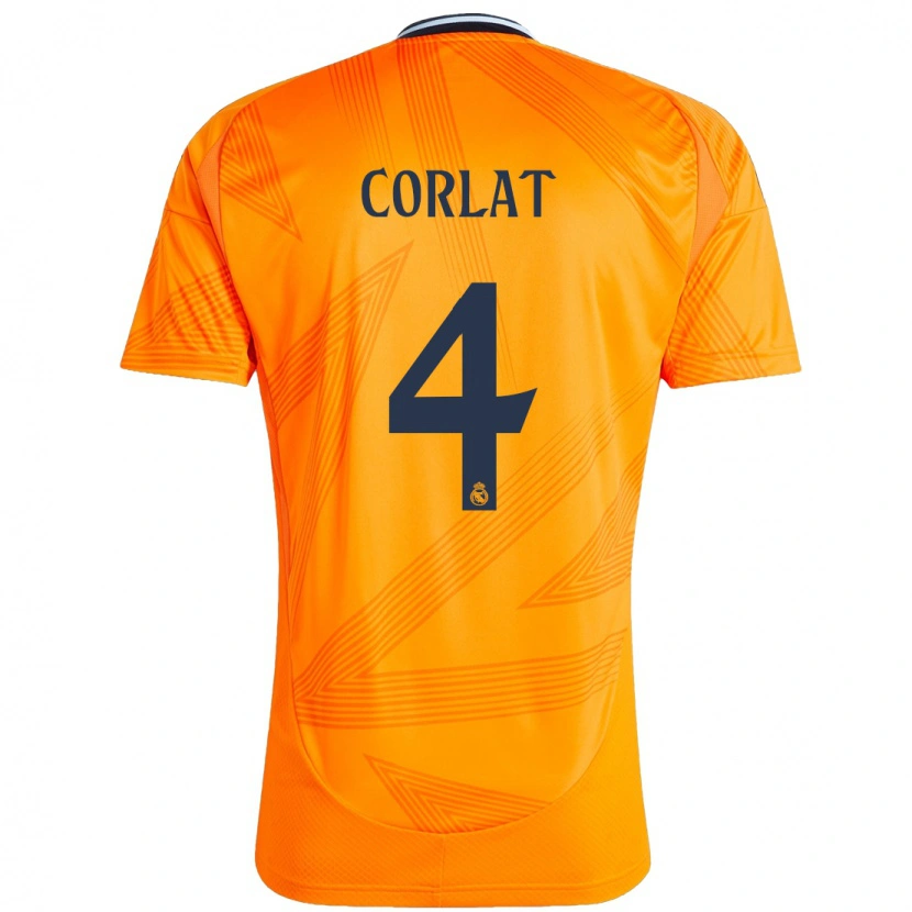 Danxen Enfant Maillot Edu Corlat #4 Orange Tenues Extérieur 2024/25 T-Shirt