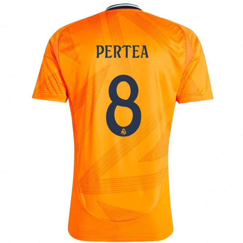 Danxen Enfant Maillot Raul Pertea #8 Orange Tenues Extérieur 2024/25 T-Shirt