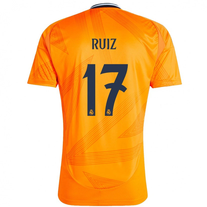 Danxen Enfant Maillot David Ruiz #17 Orange Tenues Extérieur 2024/25 T-Shirt