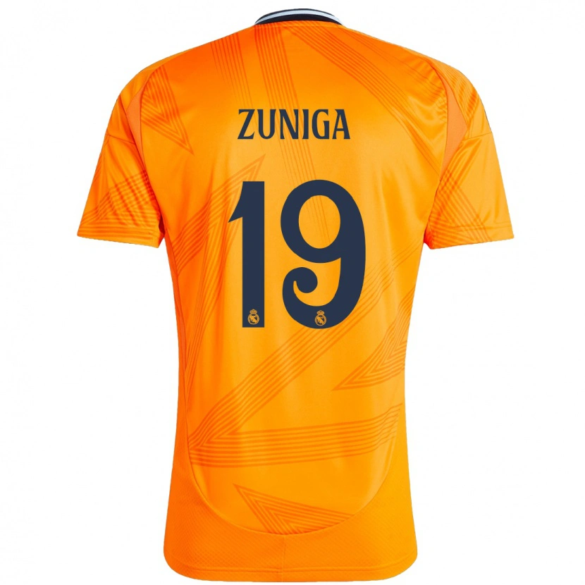 Danxen Enfant Maillot Loren Zúñiga #19 Orange Tenues Extérieur 2024/25 T-Shirt