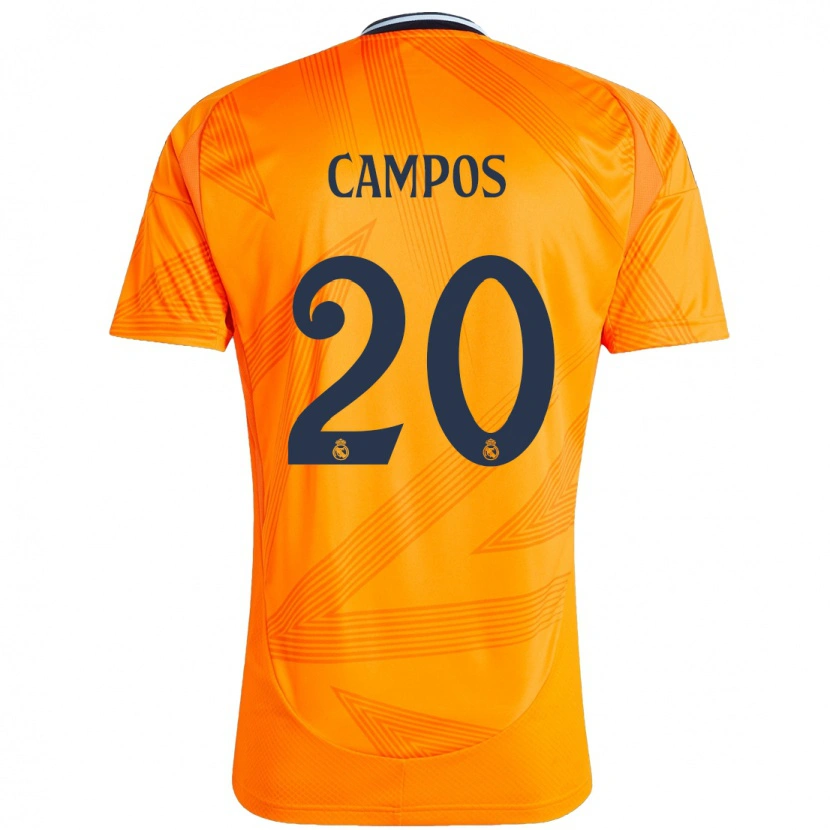 Danxen Enfant Maillot Andrés Campos #20 Orange Tenues Extérieur 2024/25 T-Shirt