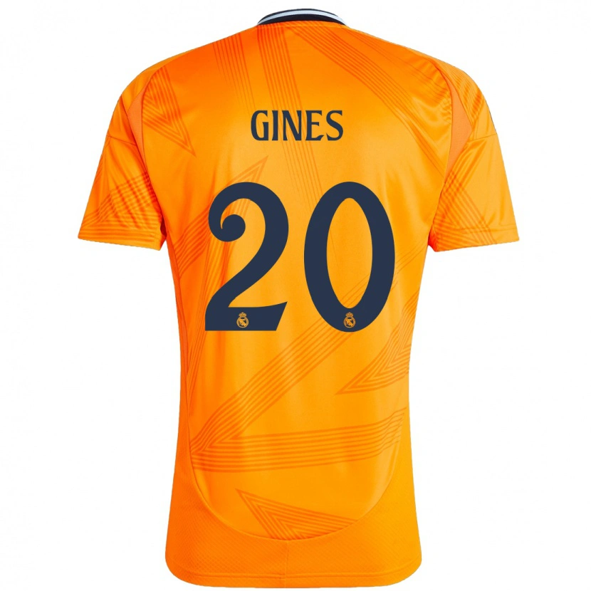 Danxen Enfant Maillot Álvaro Ginés #20 Orange Tenues Extérieur 2024/25 T-Shirt