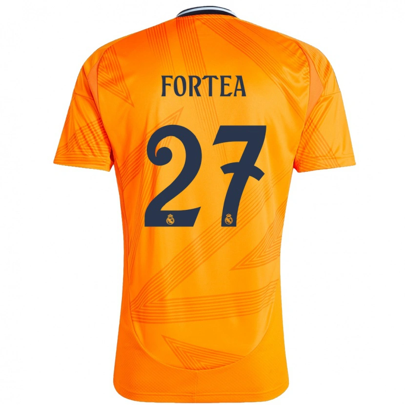 Danxen Enfant Maillot Jesús Fortea #27 Orange Tenues Extérieur 2024/25 T-Shirt