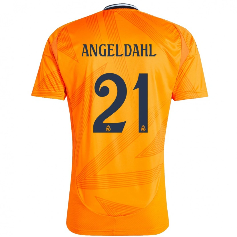 Danxen Enfant Maillot Filippa Angeldahl #21 Orange Tenues Extérieur 2024/25 T-Shirt