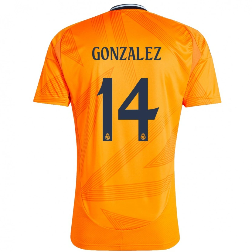 Danxen Enfant Maillot David González #14 Orange Tenues Extérieur 2024/25 T-Shirt