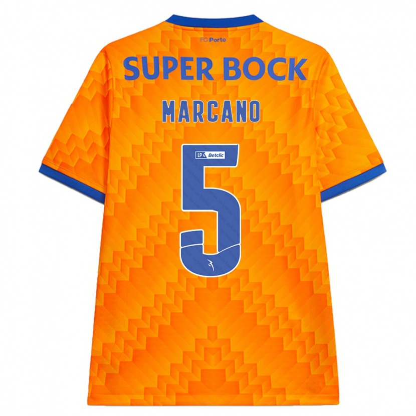 Danxen Enfant Maillot Iván Marcano #5 Orange Tenues Extérieur 2024/25 T-Shirt