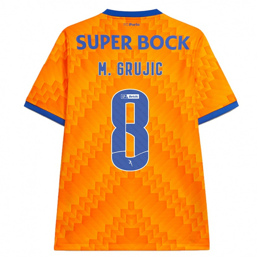 Danxen Enfant Maillot Marko Grujic #8 Orange Tenues Extérieur 2024/25 T-Shirt