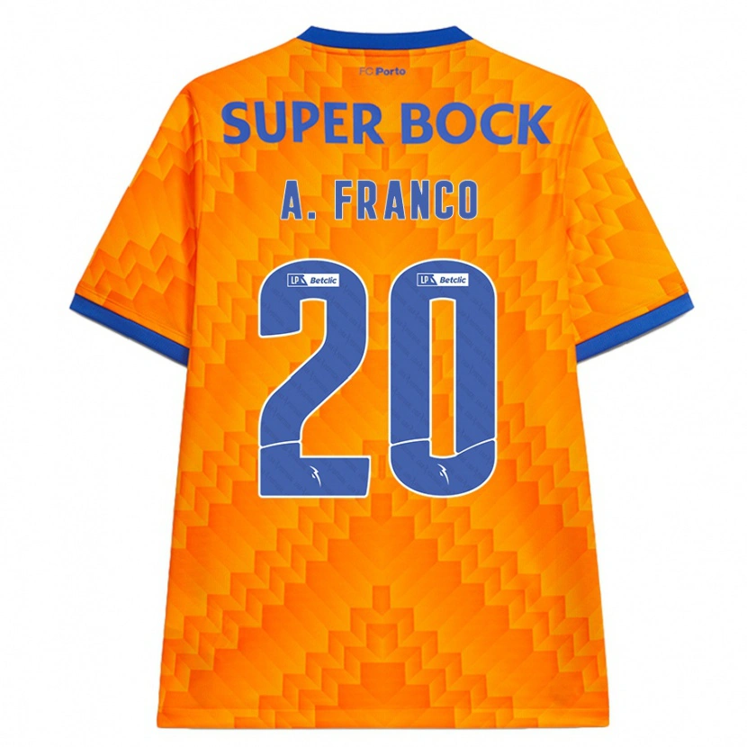 Danxen Enfant Maillot André Franco #20 Orange Tenues Extérieur 2024/25 T-Shirt