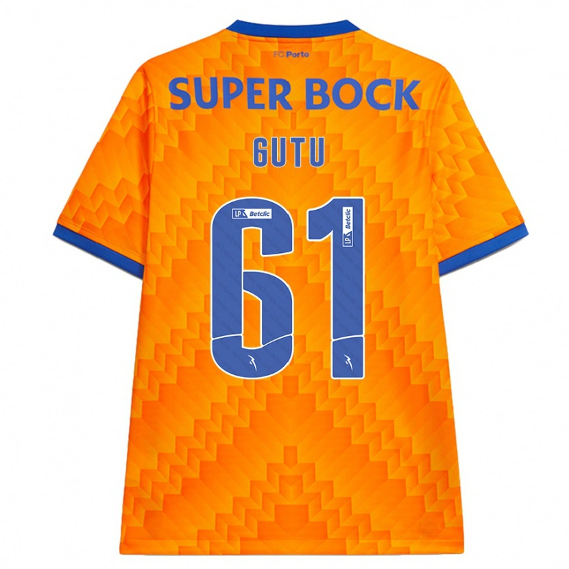 Danxen Enfant Maillot Denis Gutu #61 Orange Tenues Extérieur 2024/25 T-Shirt