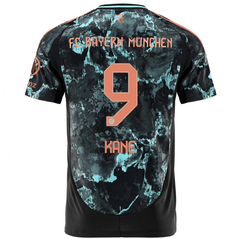 Danxen Enfant Maillot Harry Kane #9 Noir Tenues Extérieur 2024/25 T-Shirt