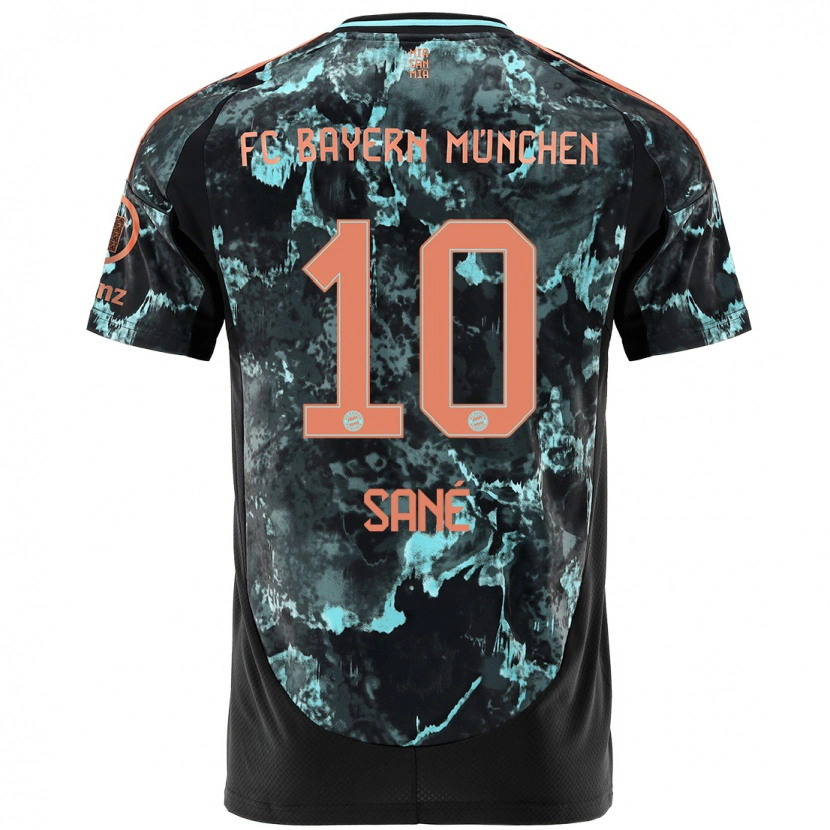 Danxen Enfant Maillot Leroy Sané #10 Noir Tenues Extérieur 2024/25 T-Shirt