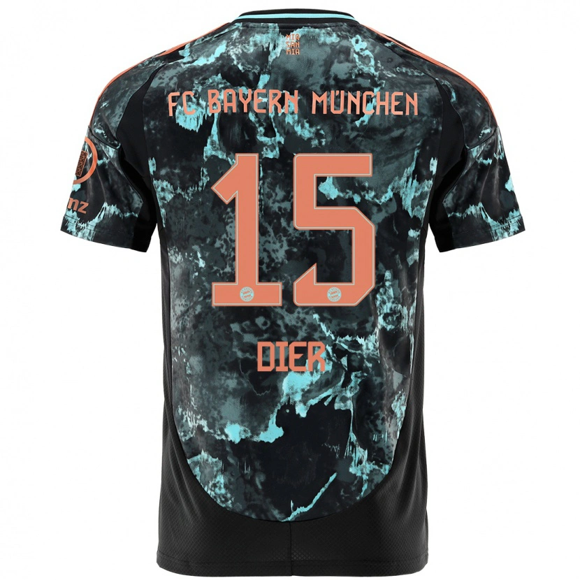 Danxen Enfant Maillot Eric Dier #15 Noir Tenues Extérieur 2024/25 T-Shirt