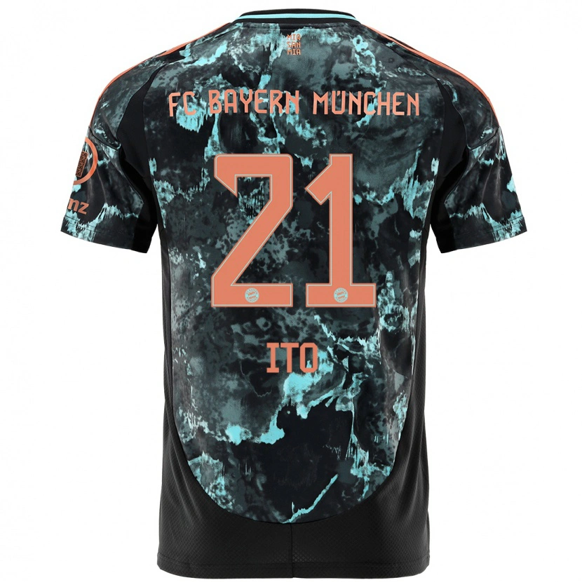 Danxen Enfant Maillot Hiroki Ito #21 Noir Tenues Extérieur 2024/25 T-Shirt