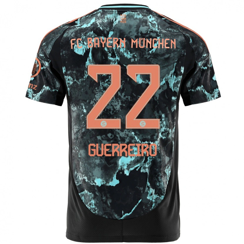 Danxen Enfant Maillot Raphaël Guerreiro #22 Noir Tenues Extérieur 2024/25 T-Shirt