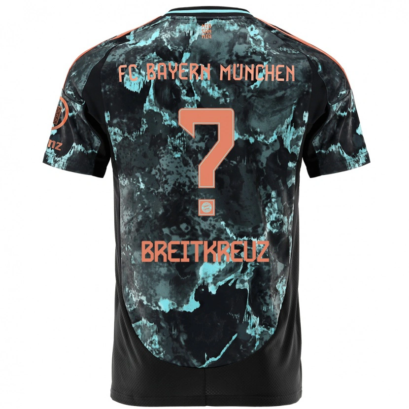 Danxen Enfant Maillot Steve Breitkreuz #0 Noir Tenues Extérieur 2024/25 T-Shirt