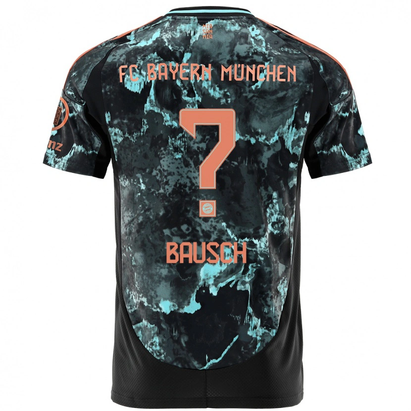 Danxen Enfant Maillot David Bausch #0 Noir Tenues Extérieur 2024/25 T-Shirt