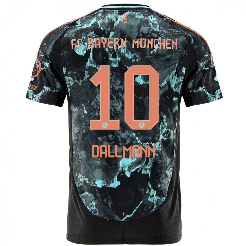 Danxen Enfant Maillot Linda Dallmann #10 Noir Tenues Extérieur 2024/25 T-Shirt