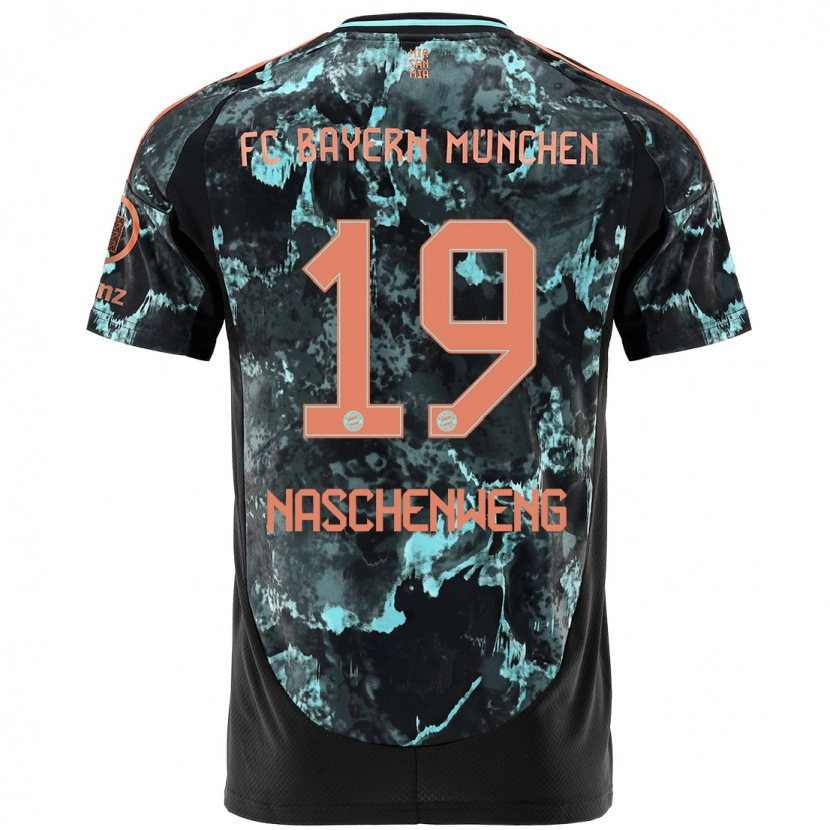 Danxen Enfant Maillot Katharina Naschenweng #19 Noir Tenues Extérieur 2024/25 T-Shirt