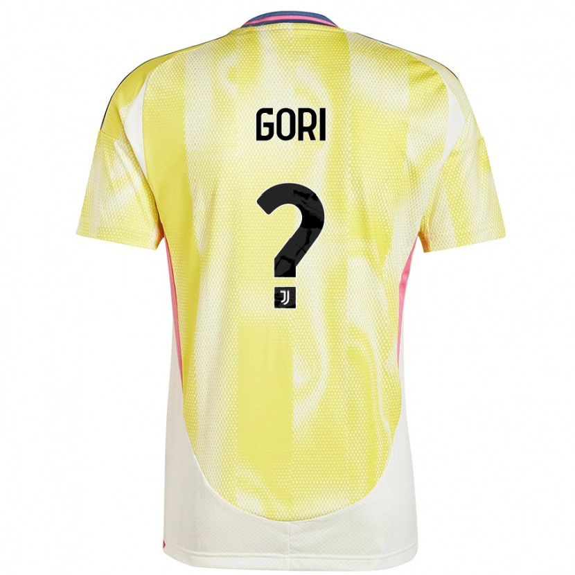 Danxen Enfant Maillot Stefano Gori #0 Jaune Solaire Tenues Extérieur 2024/25 T-Shirt