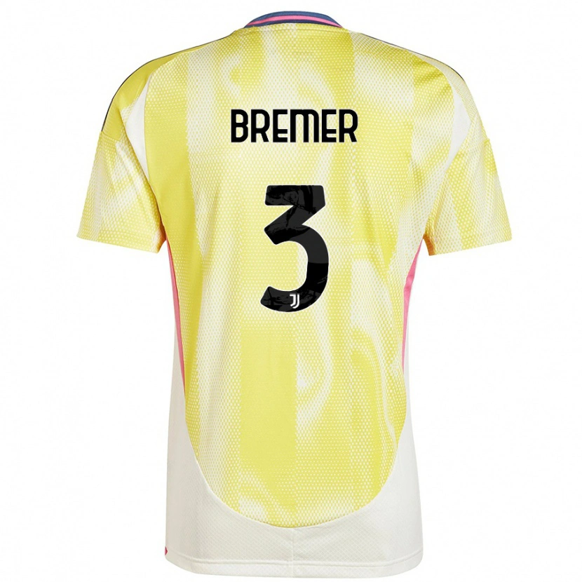 Danxen Enfant Maillot Bremer #3 Jaune Solaire Tenues Extérieur 2024/25 T-Shirt