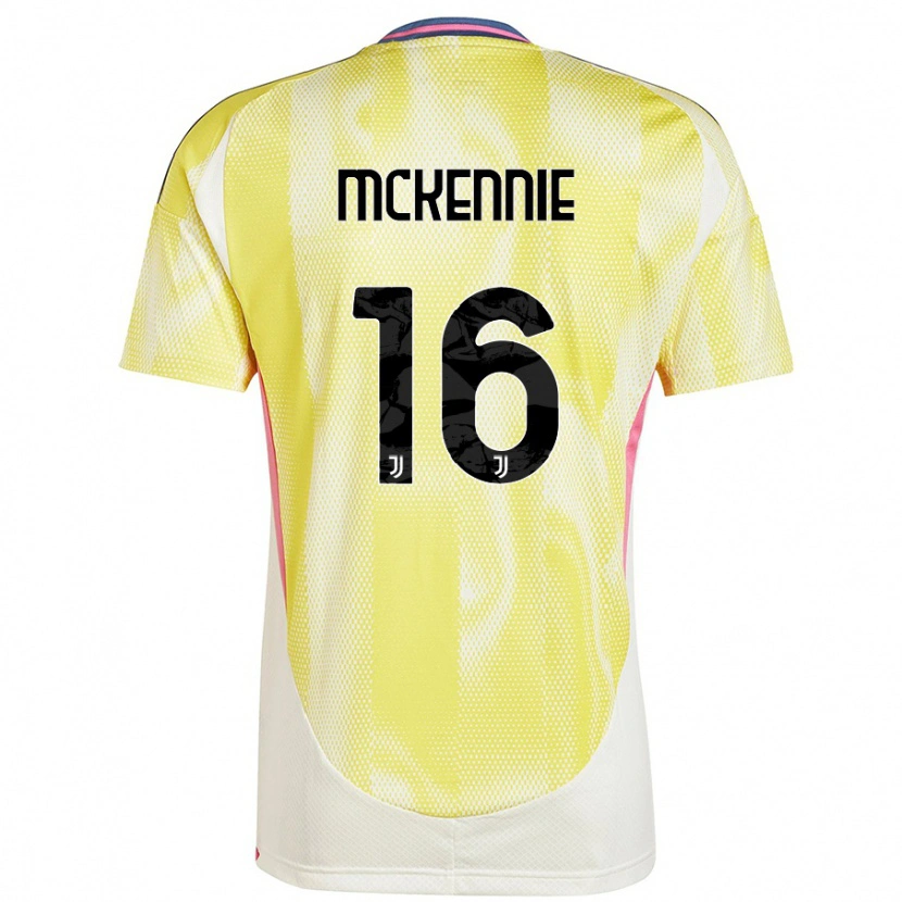 Danxen Enfant Maillot Weston Mckennie #16 Jaune Solaire Tenues Extérieur 2024/25 T-Shirt