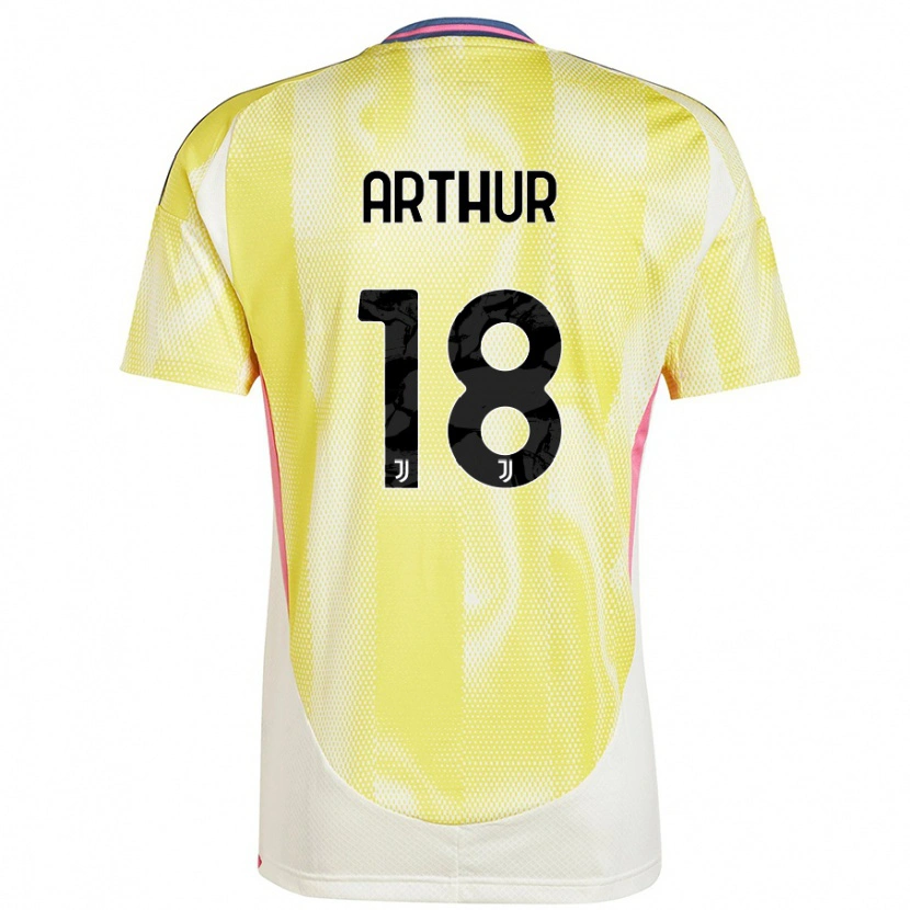 Danxen Enfant Maillot Arthur Melo #18 Jaune Solaire Tenues Extérieur 2024/25 T-Shirt