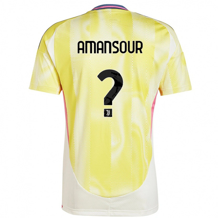 Danxen Enfant Maillot Adam Amansour #0 Jaune Solaire Tenues Extérieur 2024/25 T-Shirt