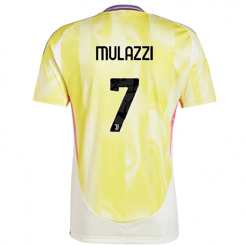 Danxen Enfant Maillot Gabriele Mulazzi #7 Jaune Solaire Tenues Extérieur 2024/25 T-Shirt