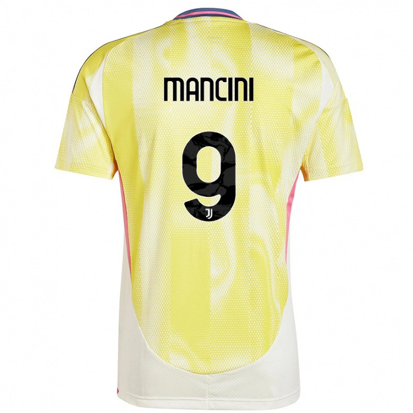 Danxen Enfant Maillot Tommaso Mancini #9 Jaune Solaire Tenues Extérieur 2024/25 T-Shirt