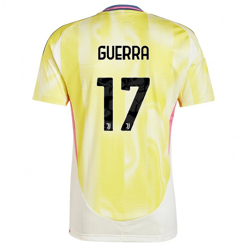 Danxen Enfant Maillot Simone Guerra #17 Jaune Solaire Tenues Extérieur 2024/25 T-Shirt