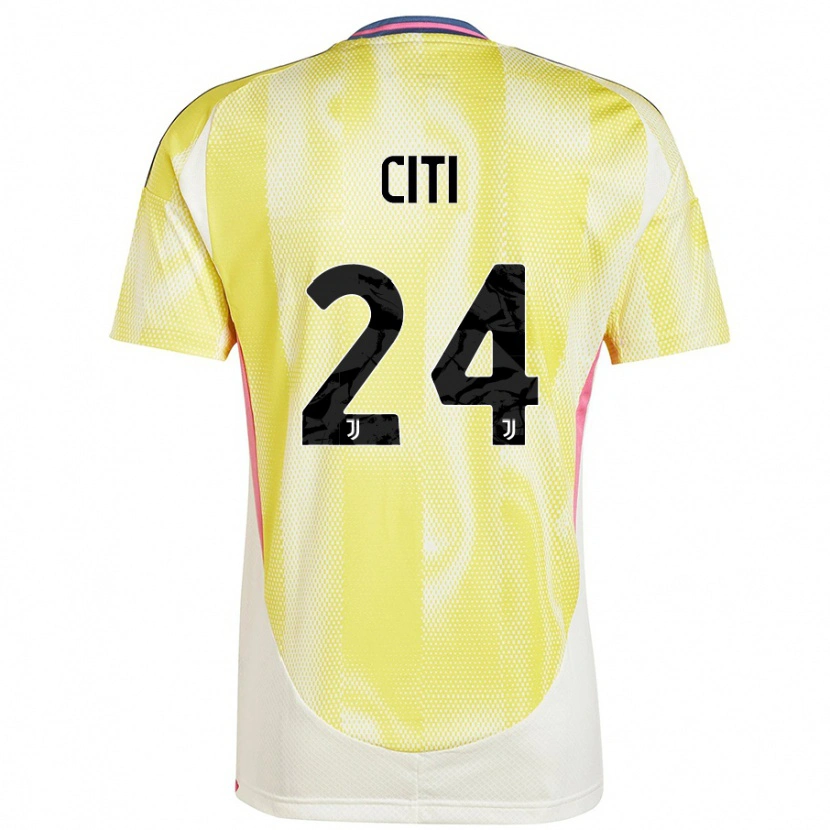 Danxen Enfant Maillot Alessandro Citi #24 Jaune Solaire Tenues Extérieur 2024/25 T-Shirt