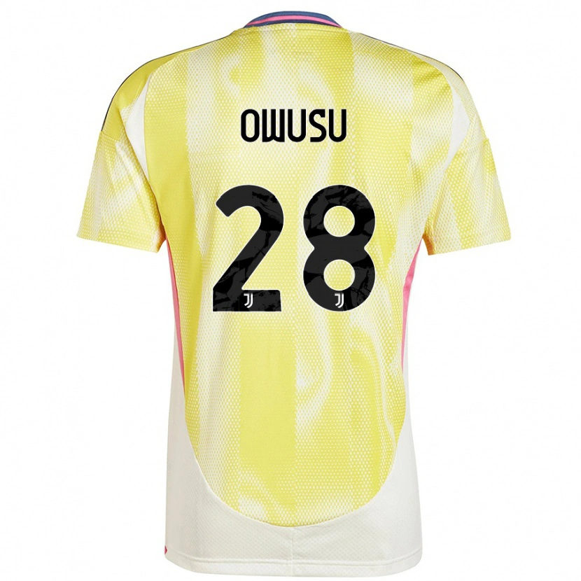 Danxen Enfant Maillot Augusto Owusu #28 Jaune Solaire Tenues Extérieur 2024/25 T-Shirt