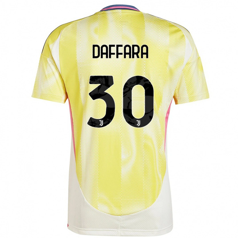 Danxen Enfant Maillot Giovanni Daffara #30 Jaune Solaire Tenues Extérieur 2024/25 T-Shirt