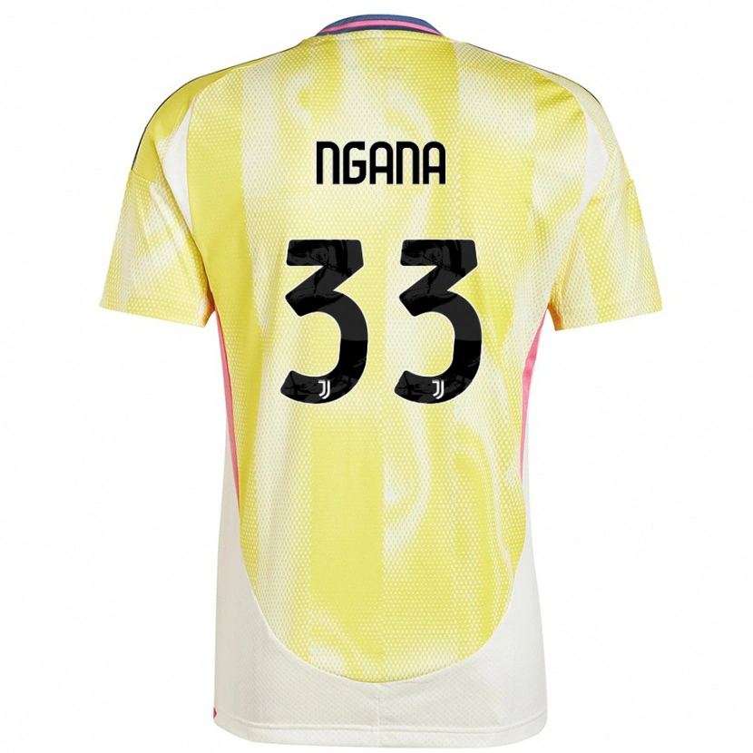 Danxen Enfant Maillot Valdes Ngana #33 Jaune Solaire Tenues Extérieur 2024/25 T-Shirt