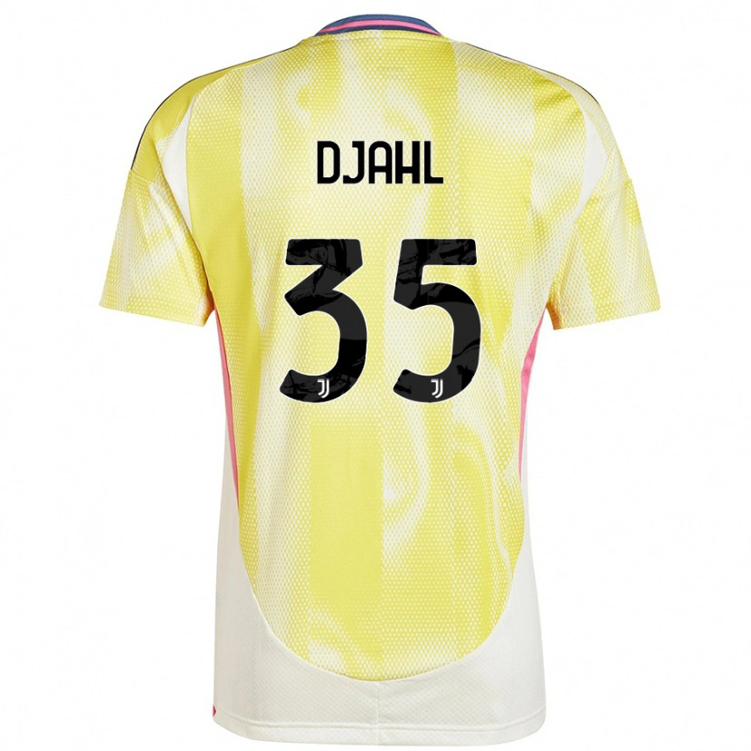 Danxen Enfant Maillot Rayan Djahl #35 Jaune Solaire Tenues Extérieur 2024/25 T-Shirt