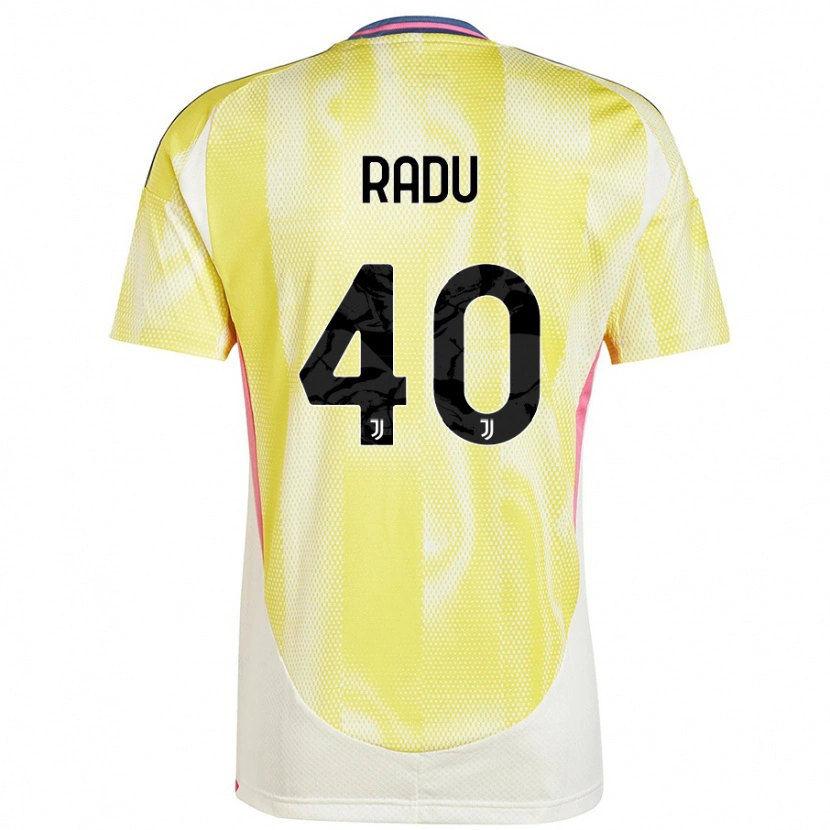 Danxen Enfant Maillot Riccardo Radu #40 Jaune Solaire Tenues Extérieur 2024/25 T-Shirt