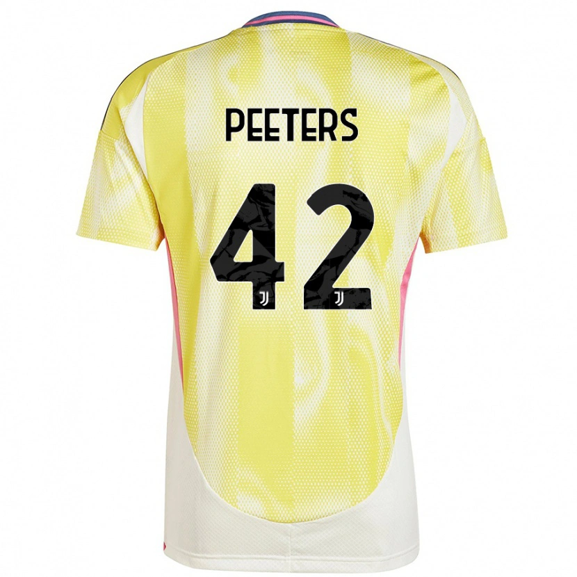 Danxen Enfant Maillot Daouda Peeters #42 Jaune Solaire Tenues Extérieur 2024/25 T-Shirt