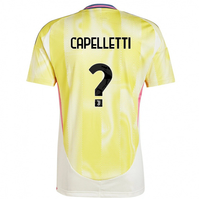 Danxen Enfant Maillot Alessia Capelletti #0 Jaune Solaire Tenues Extérieur 2024/25 T-Shirt