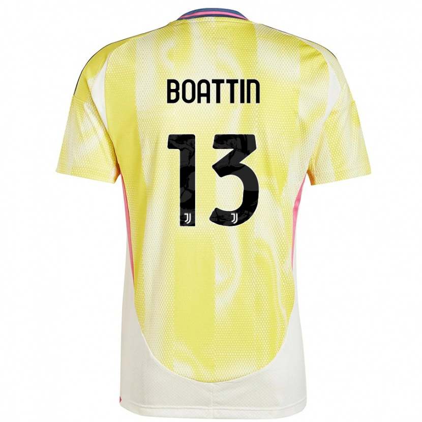 Danxen Enfant Maillot Lisa Boattin #13 Jaune Solaire Tenues Extérieur 2024/25 T-Shirt